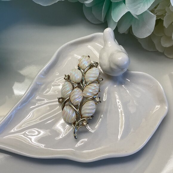 LOT/COLLECTION RHINESTONE/FAUX PEARL BROOCHES (CORO, MARVELLA, ROBERT, GOLDETTE) - Picture 9 of 16